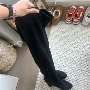 Black Suede Women's Boots - 7.5